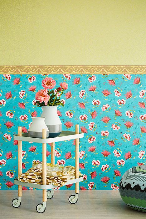 флизелиновые обои для стен и ткани-компаньоны из коллекции Muse от Eijffinger