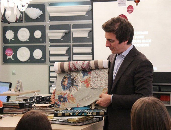 владелец компании Норман Аллард презентовал новые коллекции тканей Nobilis в салоне Ампир Декор