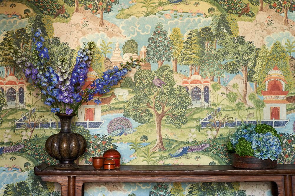  обои для стен и интерьерные ткани в индийском стиле Jaipur от Zoffany