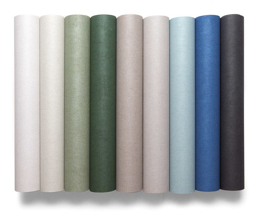 варианты обоев из каталога Colour Linen от Khroma
