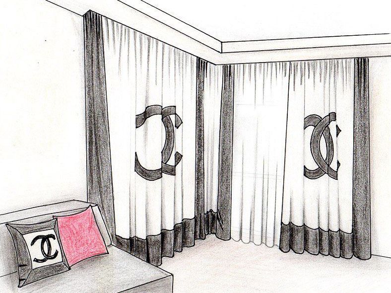 Ампир Декор пошив штор дизайн-проект ткани консультации