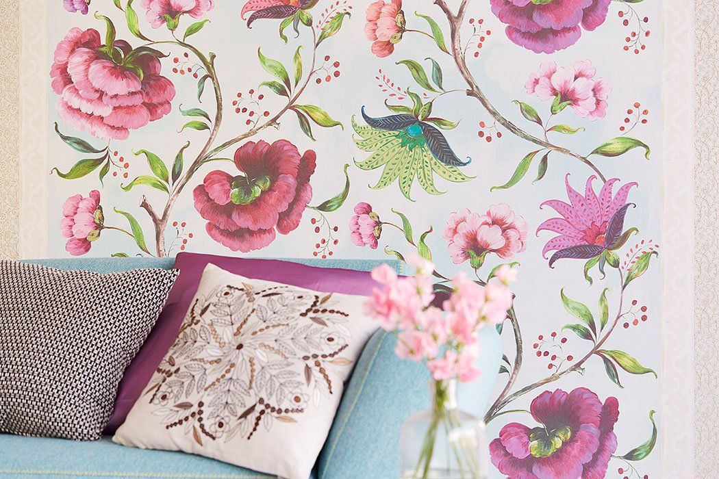 обои с пионами Eijffinger, каталог Muse