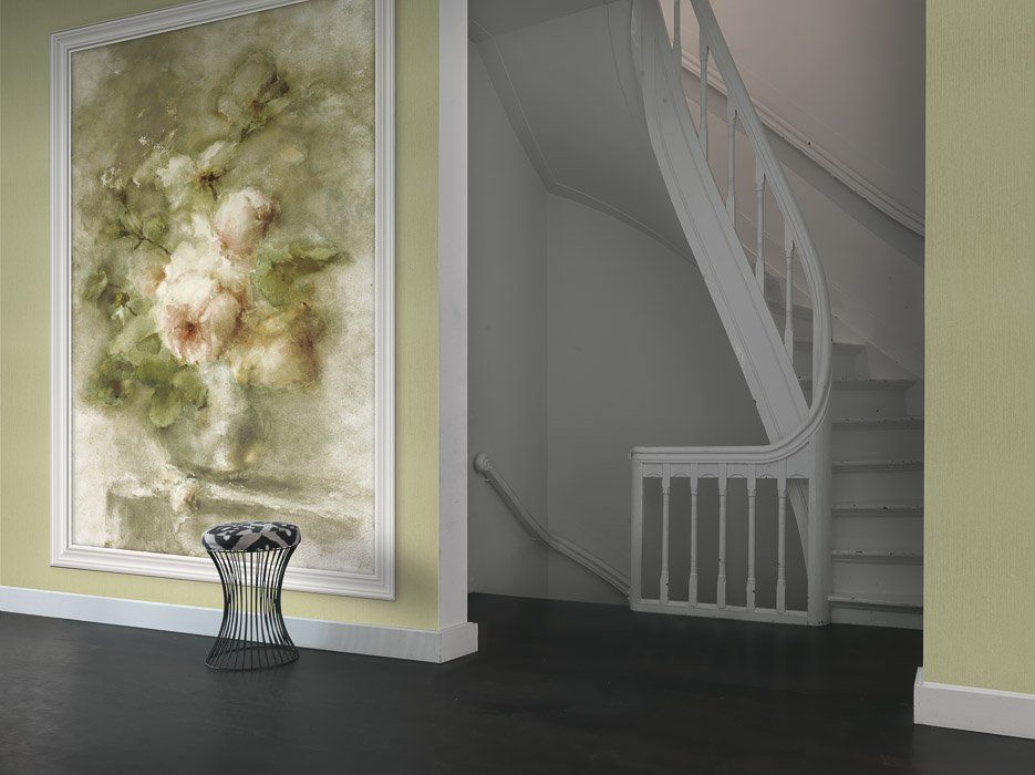 панно с акварельными розам Rasch Textil, каталог Pure Linen