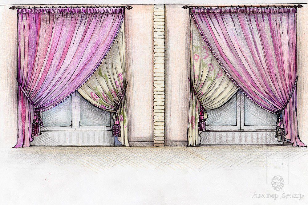 пошив портьер и штор в Москве 