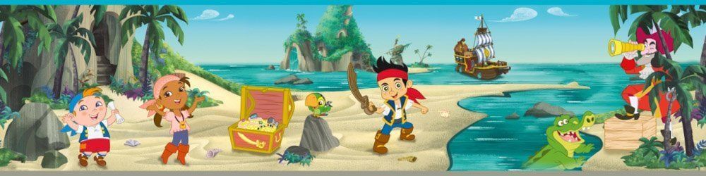 обои в детскую из мультфильма "Джек и пираты Нетландии"