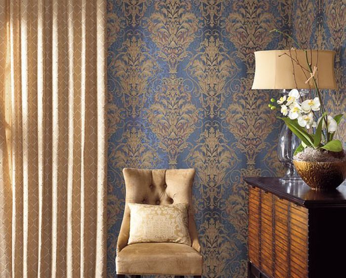 обои с дамасками из коллекции Brooklyn бренда Eijffinger