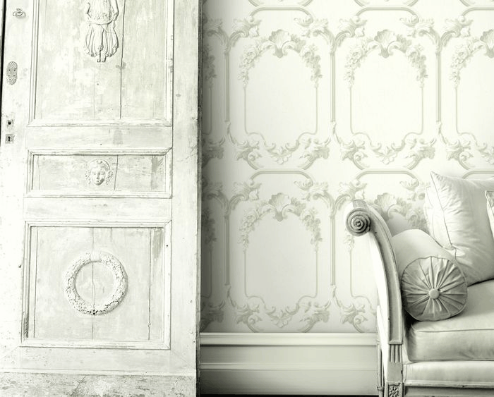 обои в стиле французского рококо и американского лофта 