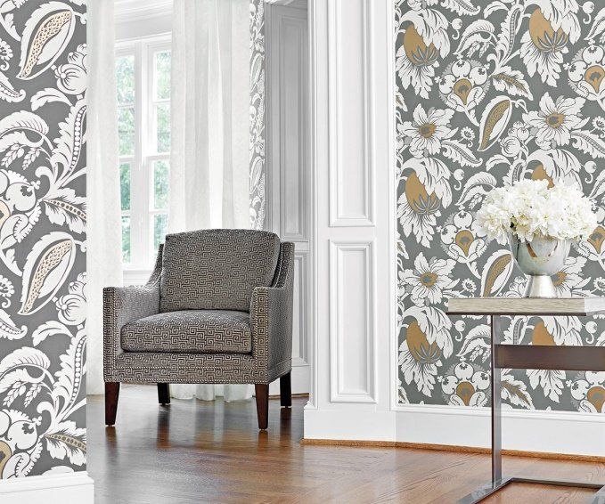 Современные обои для стен в классическом стиле Anna French (Англия)