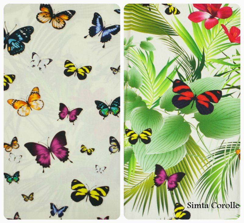 портьерная ткань в бабочках Corolle от Simta