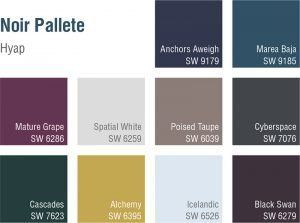 краски Sherwin-Williams палитра красок Noir Sherwin-Williams