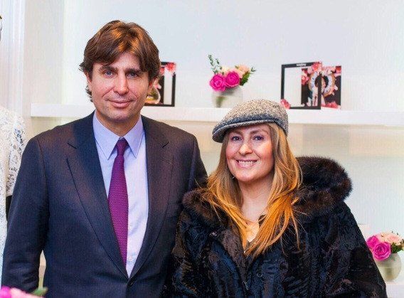 дизайнер Карина Аветисян с президентом парфюмерного дом Sisley Филиппом де Орнано