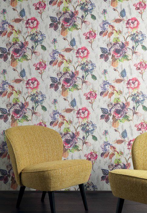 обои с цветочными букетами, каталог Pompidou Rasch Textil