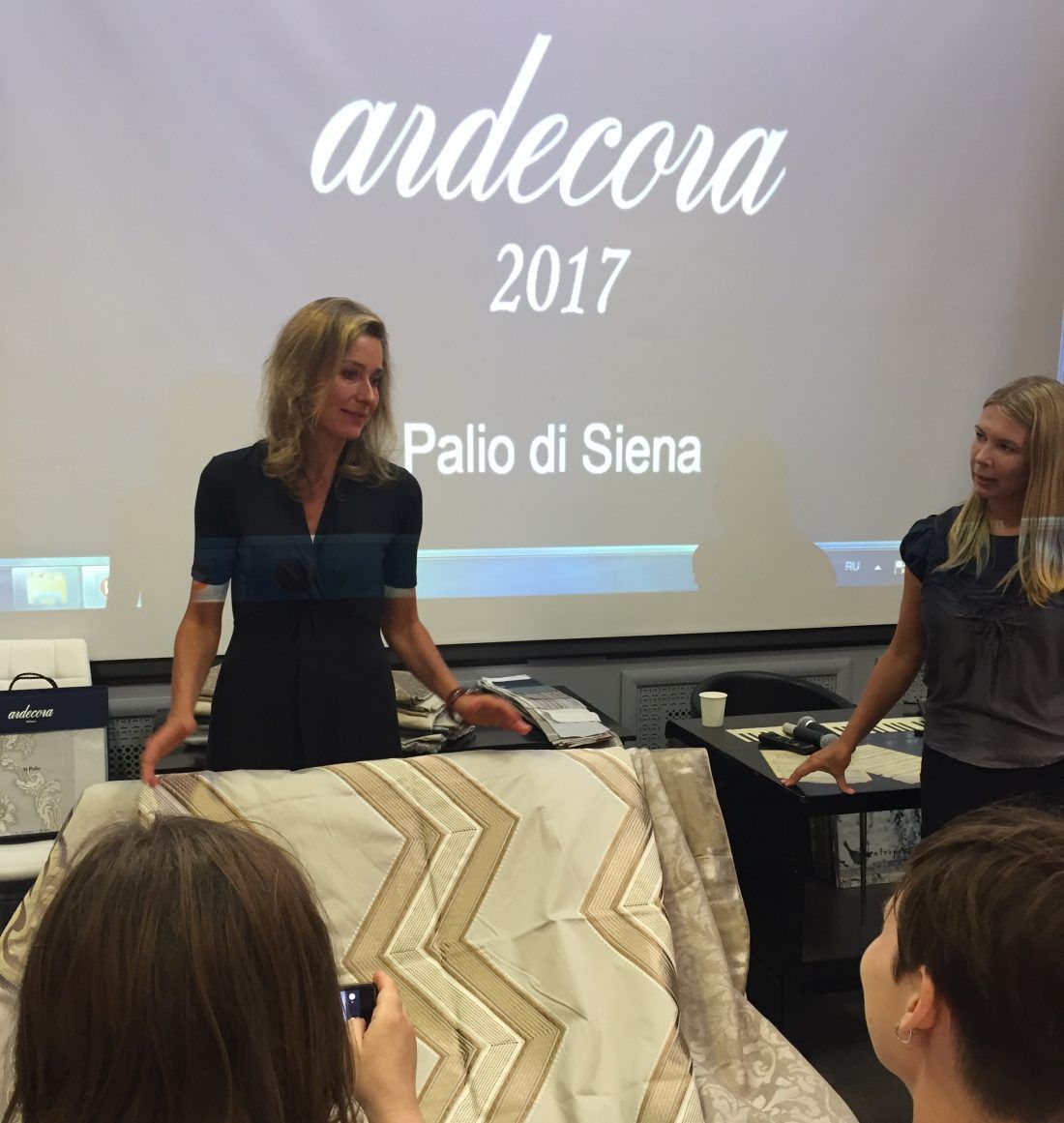 презентация коллекции тканей Palio di Siena от Ardecora в Москве, в Мануфактуре 5 Ампир Декор