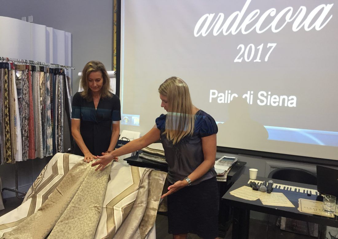 презентация коллекции тканей Palio di Siena от Ardecora в Москве, в Мануфактуре 5 Ампир Декор