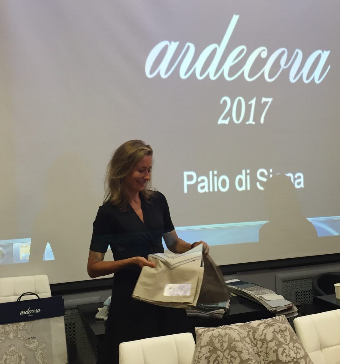 презентация коллекции тканей Palio di Siena от Ardecora в Москве, в Мануфактуре 5 Ампир Декор