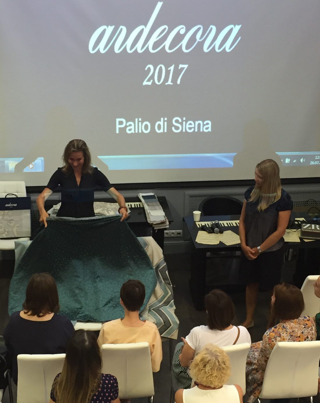 презентация коллекции тканей Palio di Siena от Ardecora в Москве, в Мануфактуре 5 Ампир Декор