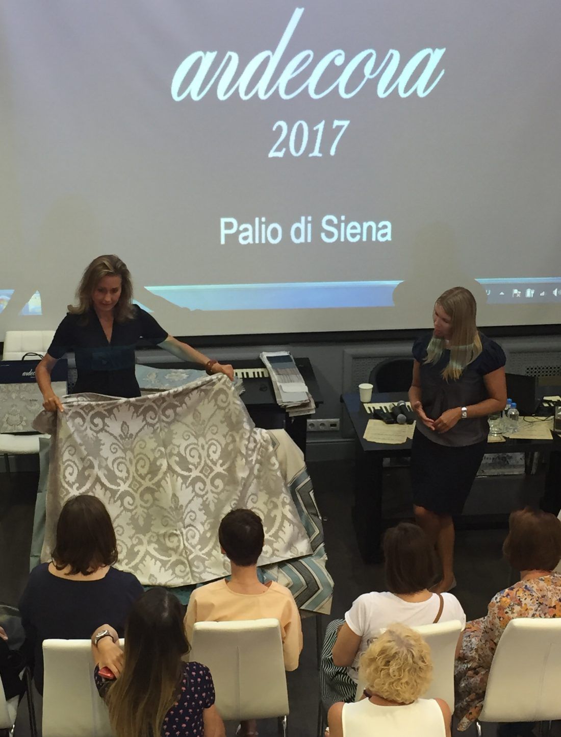 презентация коллекции тканей Palio di Siena от Ardecora в Москве, в Мануфактуре 5 Ампир Декор
