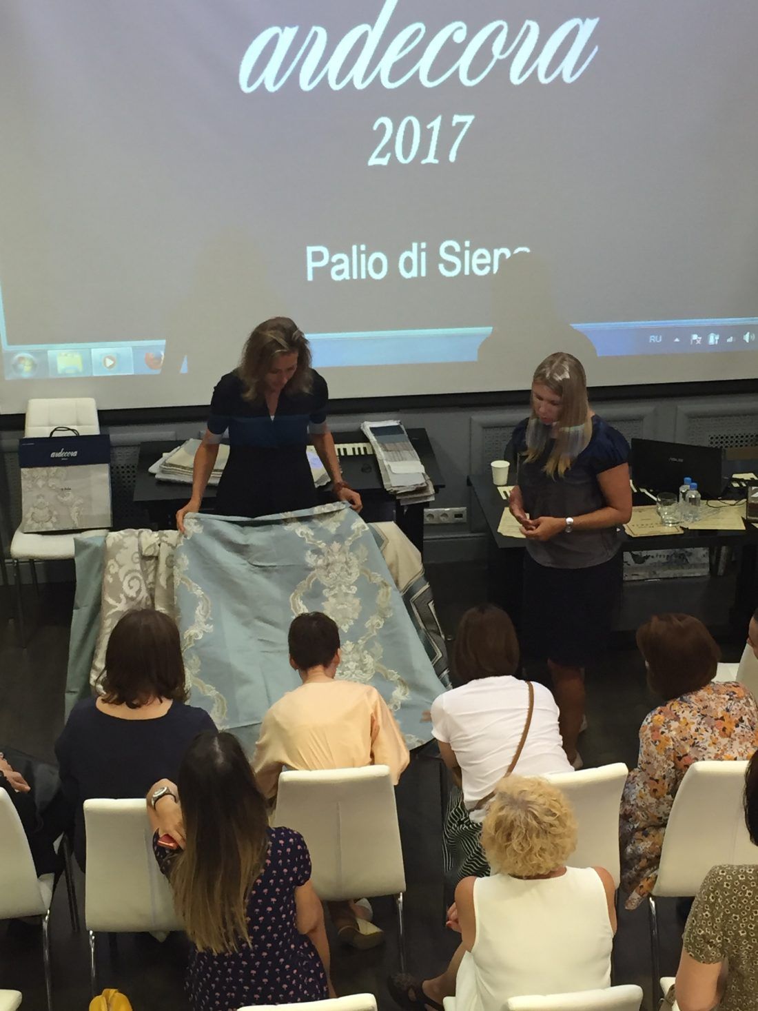 презентация коллекции тканей Palio di Siena от Ardecora в Москве, в Мануфактуре 5 Ампир Декор