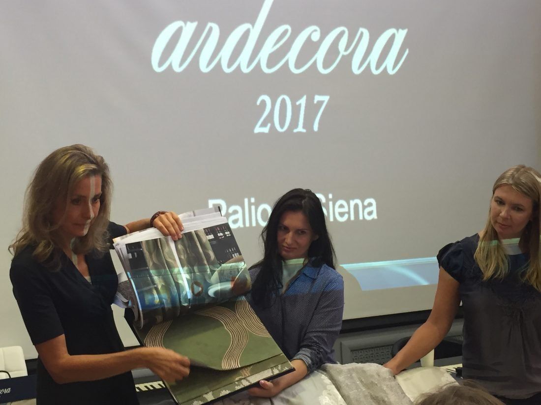 презентация коллекции тканей Palio di Siena от Ardecora в Москве, в Мануфактуре 5 Ампир Декор
