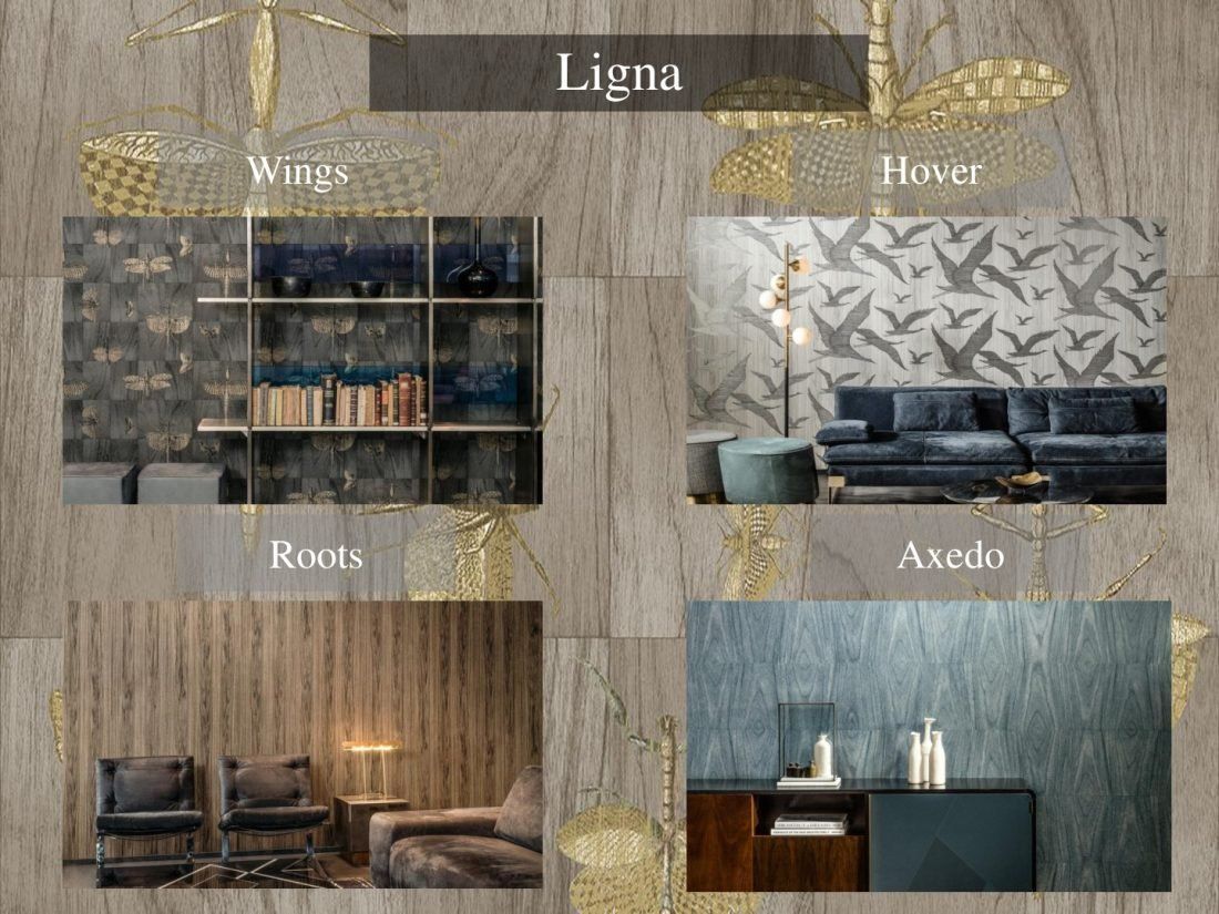 элитные обои с птицами и стрекозами Arte