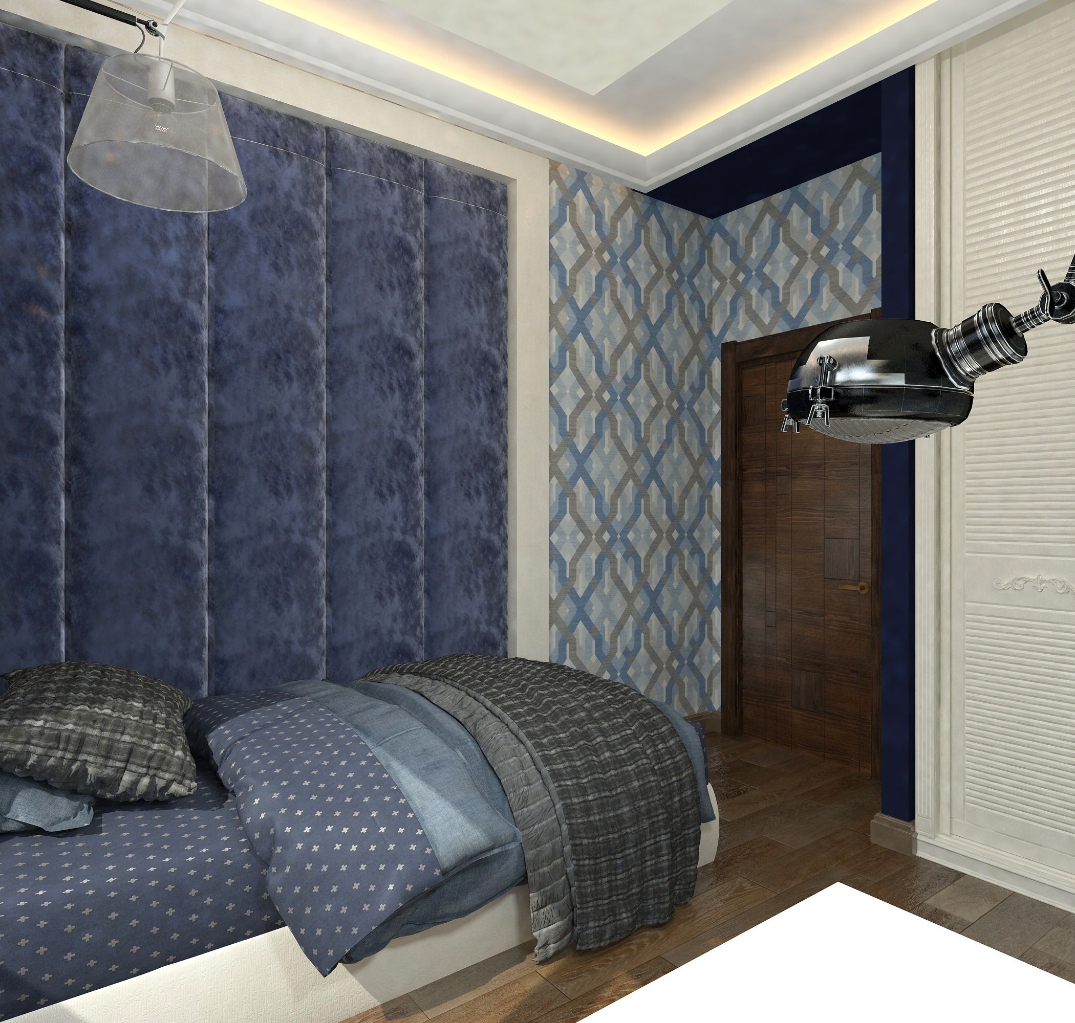 обои Eijffinger, каталог Grenada проект детской комнаты с геометрическими обоями Eijffinger из коллекции Grenada