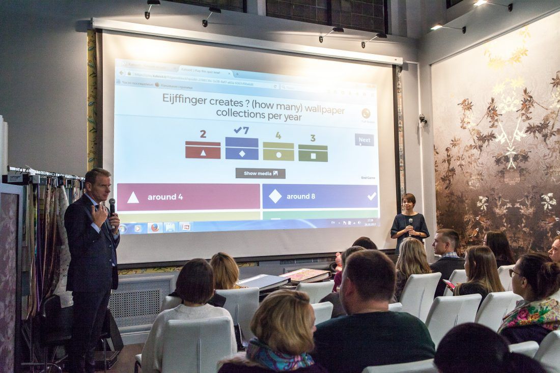 презентация новых коллекций EIjffinger в Центре Дизайна Мануфактура 5 Ампир Декор