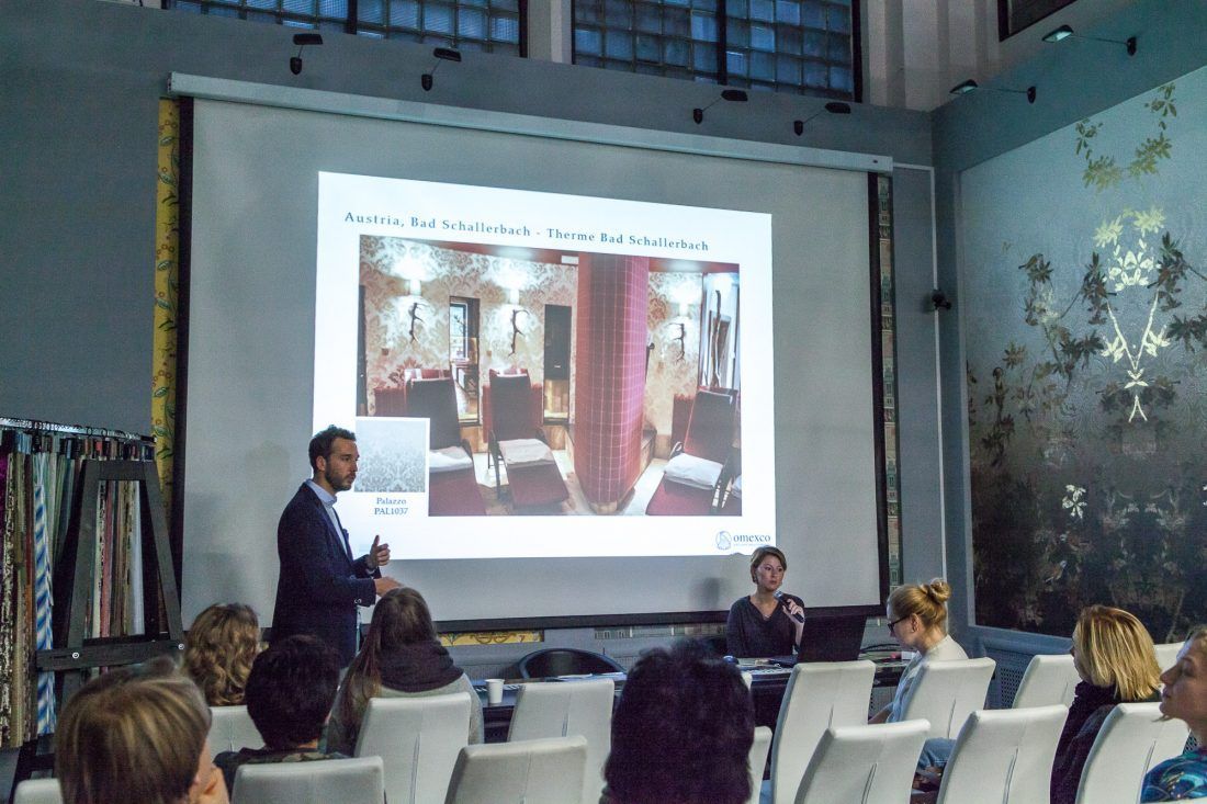 презентация новых коллекций Omexco в Центре Дизайна Мануфактура 5