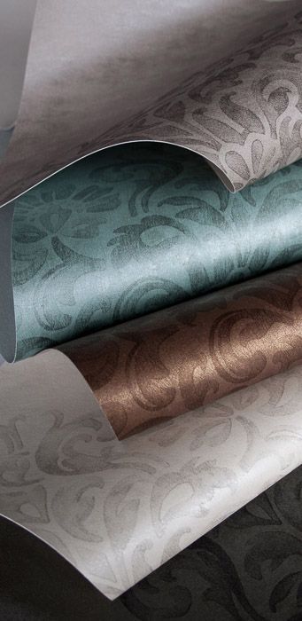 Обои с дамасками из коллекции Aphrodite в различных цветовых решениях, бренд Fardis