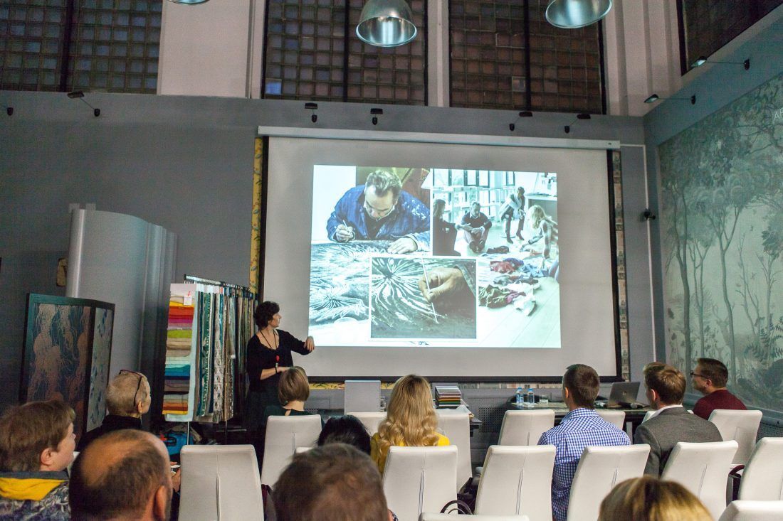 презентация французских обоев Elitis в Центре Дизайна Мануфактура 5 Ампир Декор