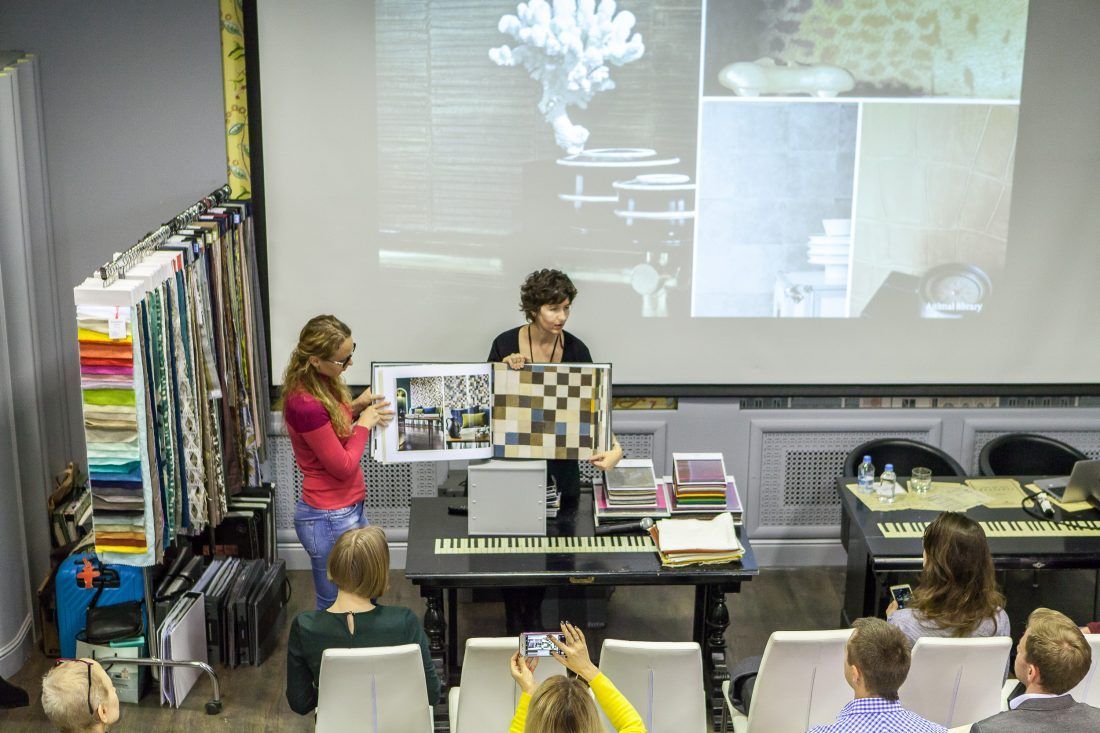 презентация французских обоев Elitis в Центре Дизайна Мануфактура 5 Ампир Декор