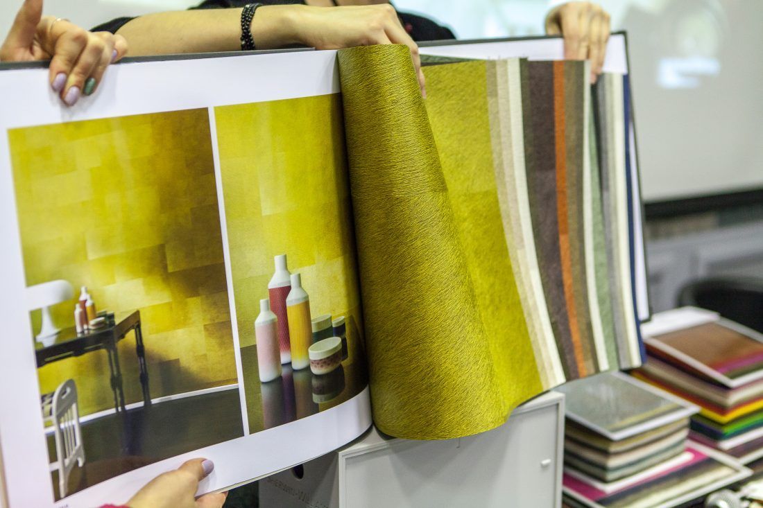 презентация французских обоев Elitis в Центре Дизайна Мануфактура 5 Ампир Декор