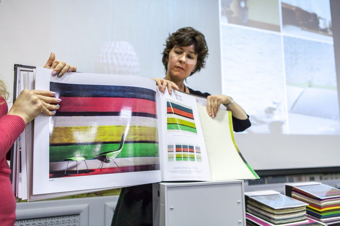 презентация французских обоев Elitis в Центре Дизайна Мануфактура 5 Ампир Декор