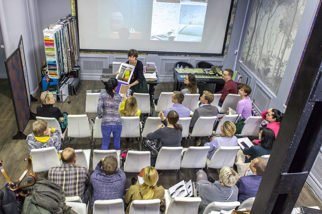 презентация французских обоев Elitis в Центре Дизайна Мануфактура 5 Ампир Декор