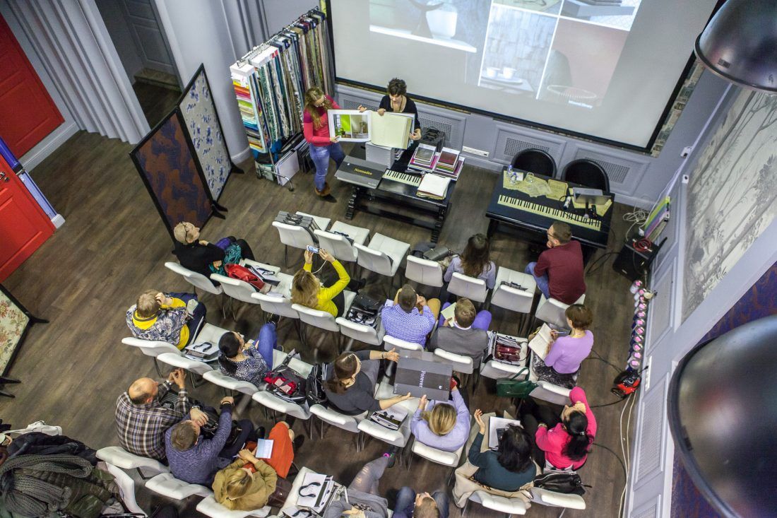 презентация французских обоев Elitis в Центре Дизайна Мануфактура 5 Ампир Декор