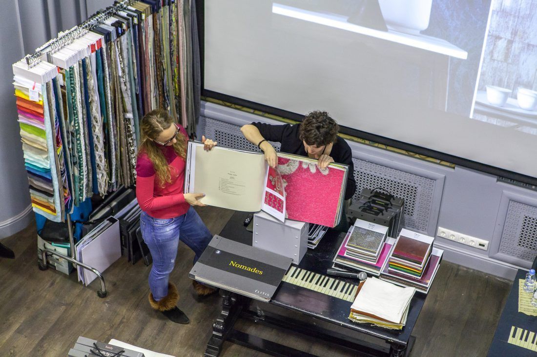 презентация французских обоев Elitis в Центре Дизайна Мануфактура 5 Ампир Декор