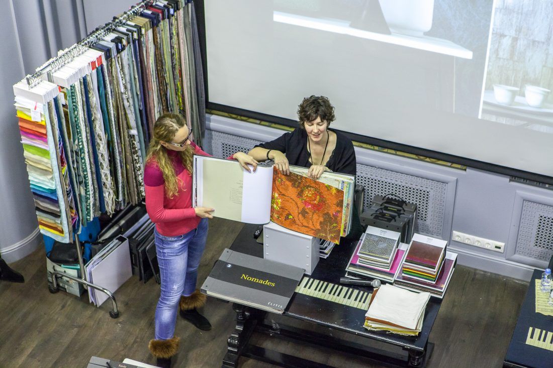 презентация французских обоев Elitis в Центре Дизайна Мануфактура 5 Ампир Декор