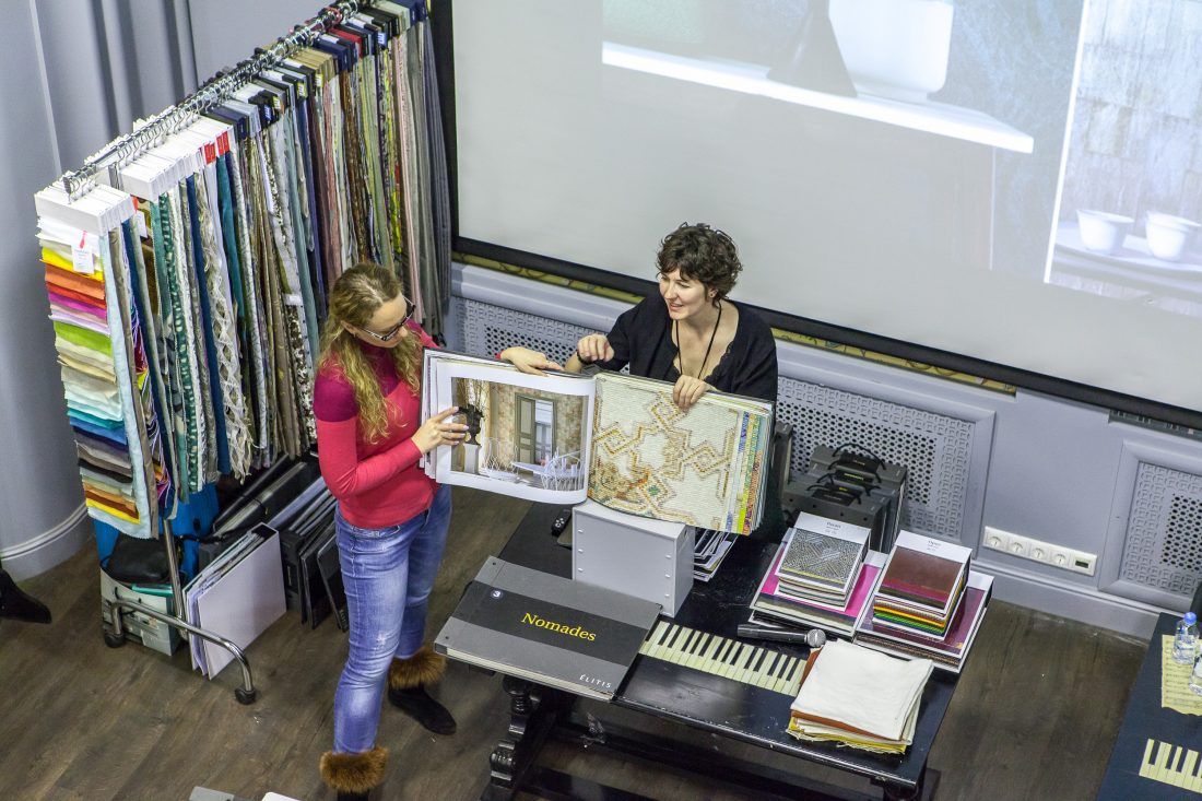 презентация французских обоев Elitis в Центре Дизайна Мануфактура 5 Ампир Декор