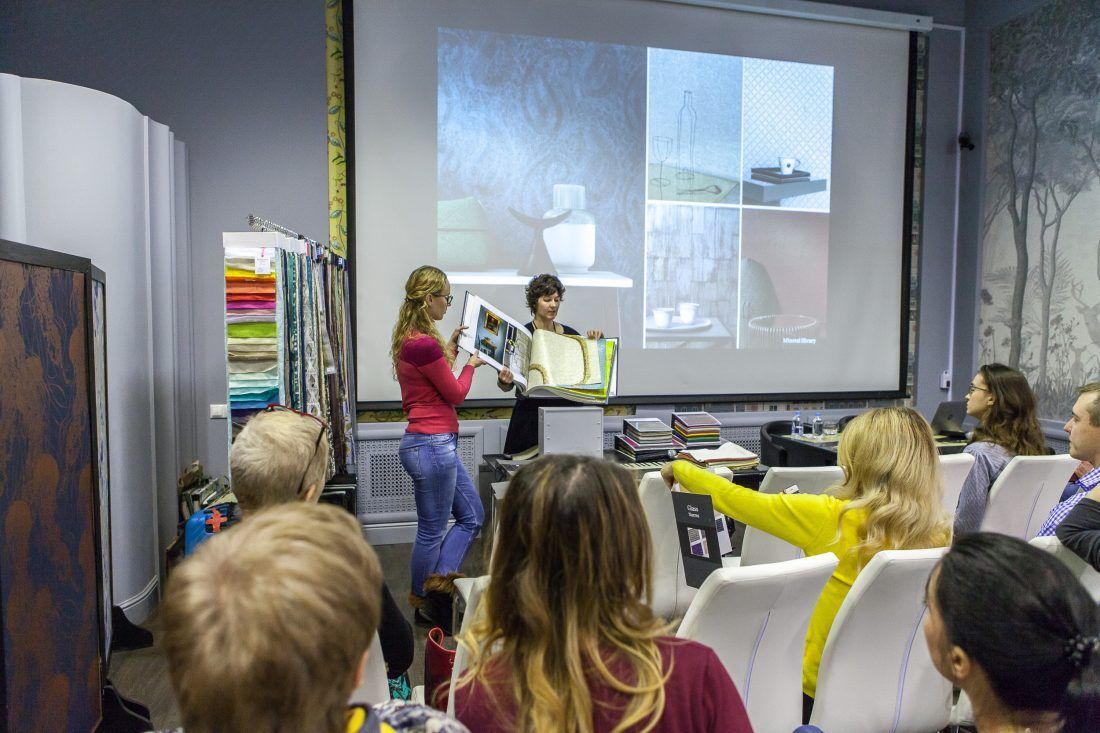 презентация французских обоев Elitis в Центре Дизайна Мануфактура 5 Ампир Декор