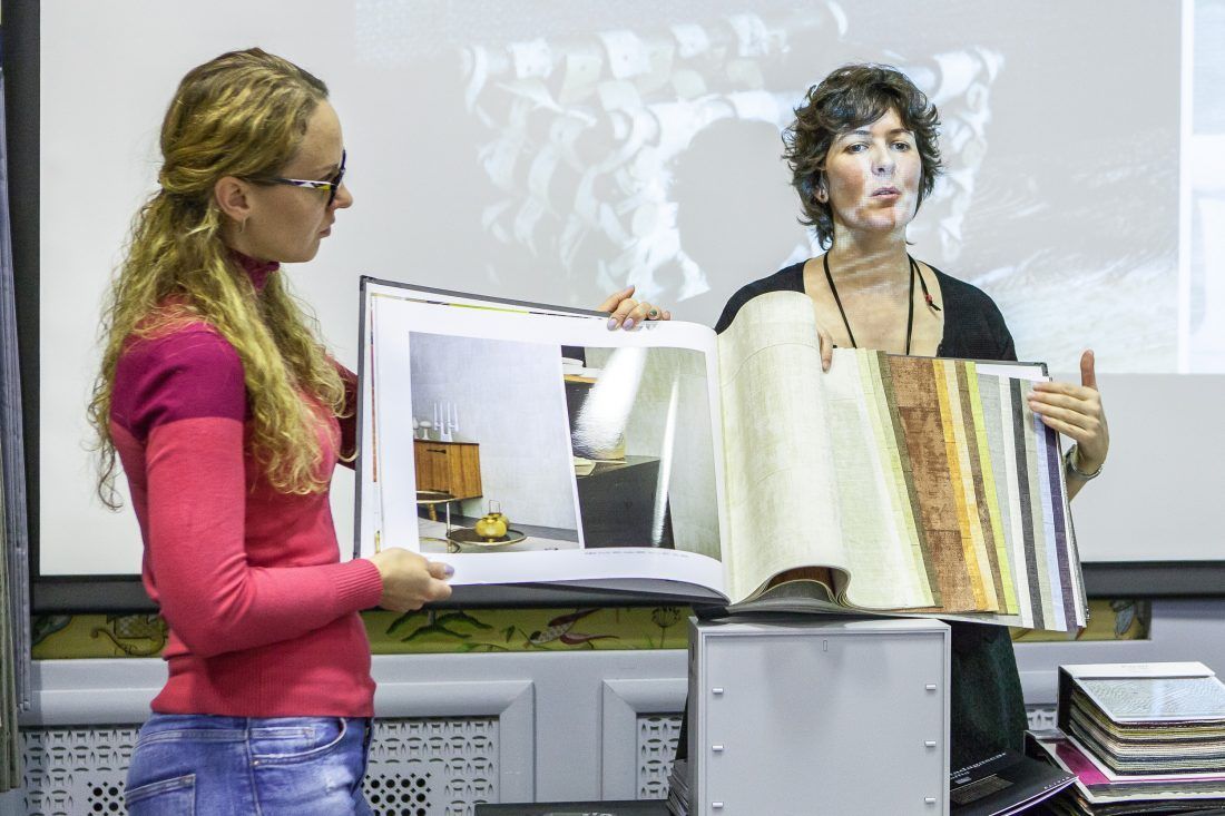 презентация французских обоев Elitis в Центре Дизайна Мануфактура 5 Ампир Декор