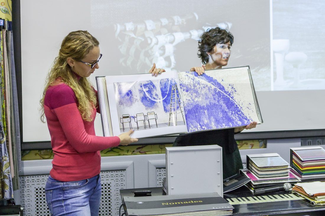 презентация французских обоев Elitis в Центре Дизайна Мануфактура 5 Ампир Декор