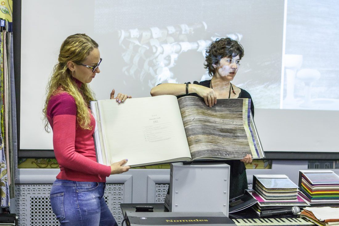 презентация французских обоев Elitis в Центре Дизайна Мануфактура 5 Ампир Декор