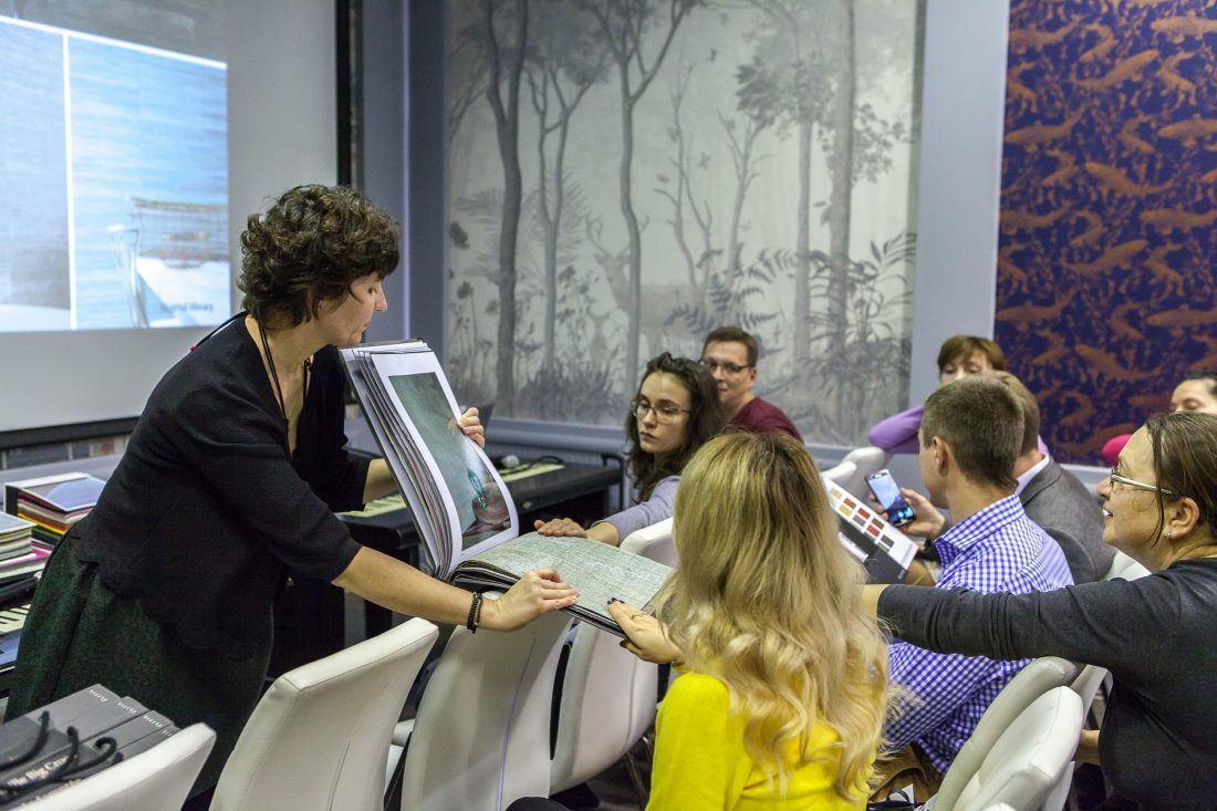 презентация французских обоев Elitis в Центре Дизайна Мануфактура 5 Ампир Декор