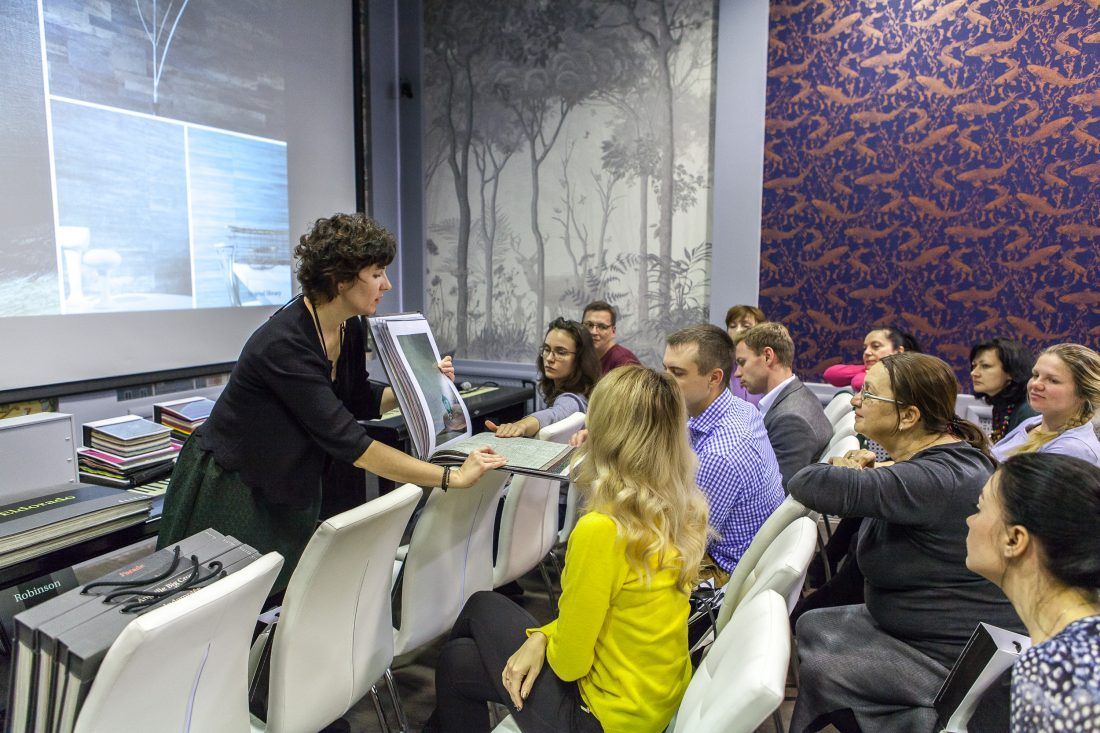 презентация французских обоев Elitis в Центре Дизайна Мануфактура 5 Ампир Декор