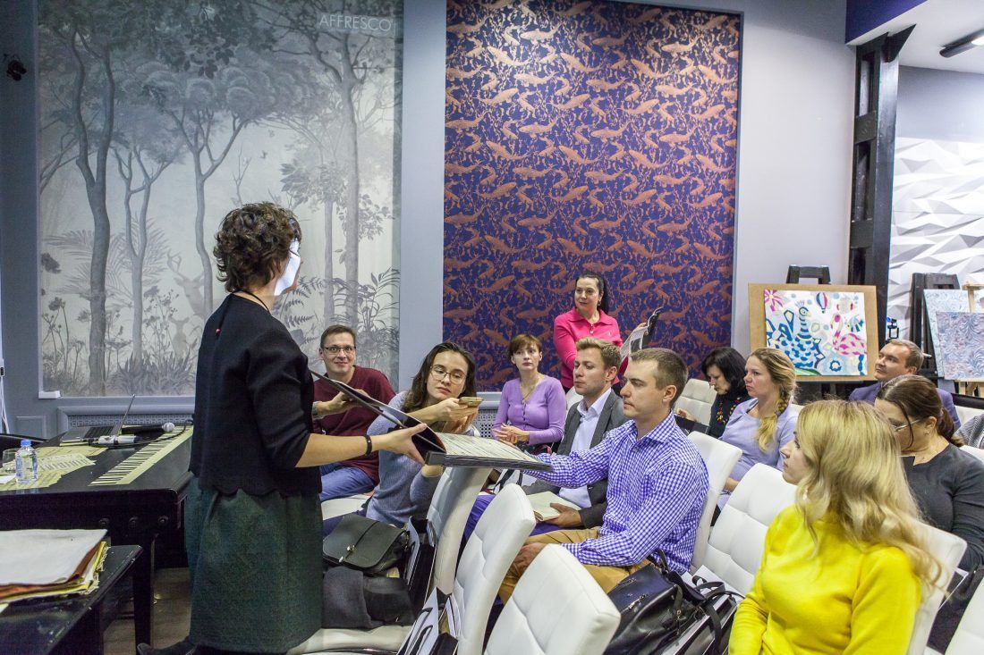 презентация французских обоев Elitis в Центре Дизайна Мануфактура 5 Ампир Декор