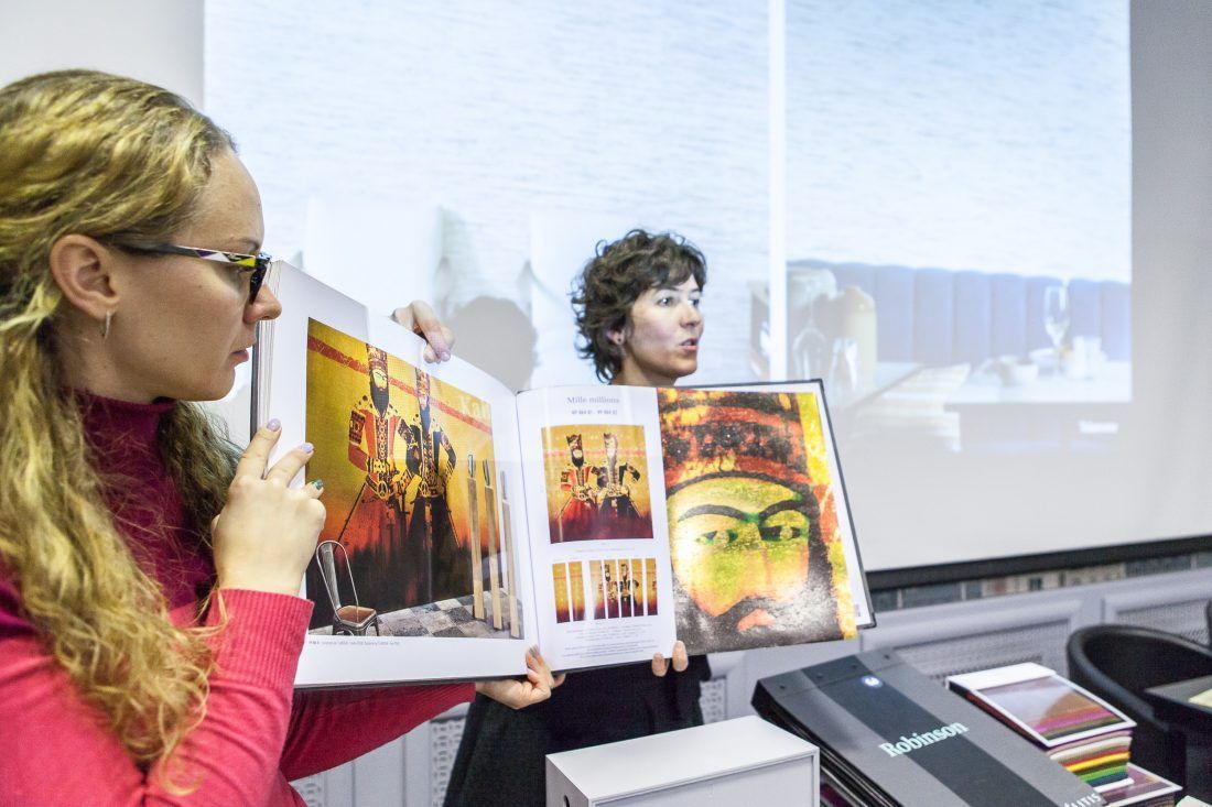 презентация французских обоев Elitis в Центре Дизайна Мануфактура 5 Ампир Декор