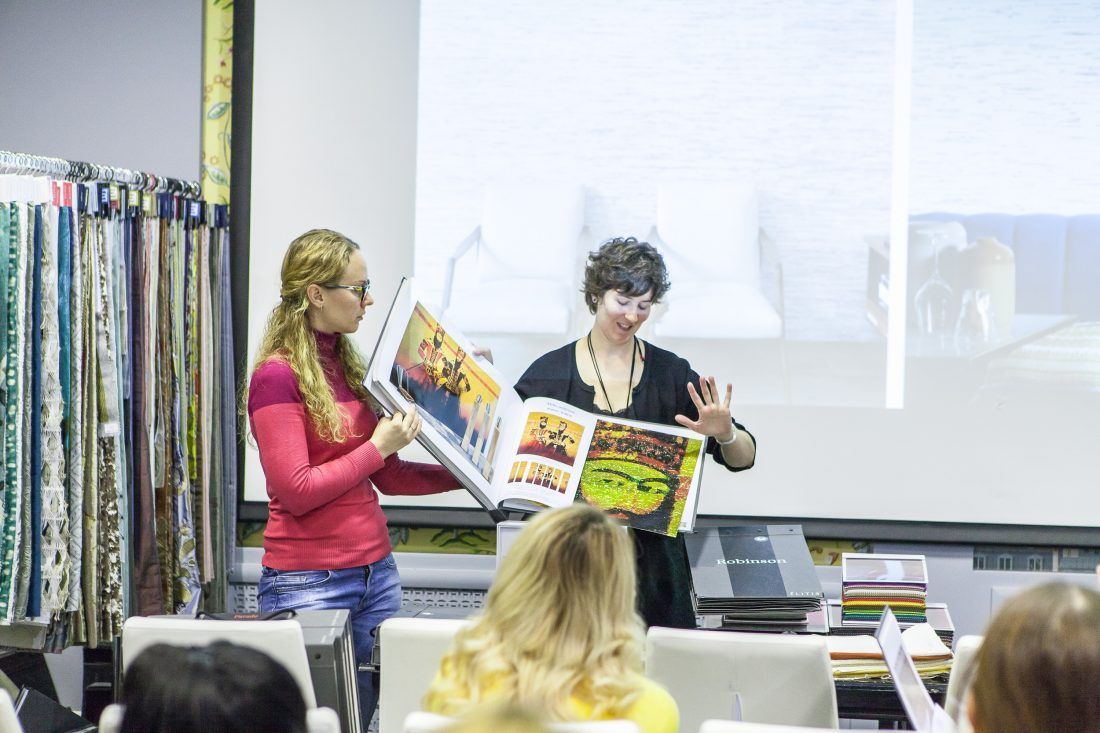 презентация французских обоев Elitis в Центре Дизайна Мануфактура 5 Ампир Декор