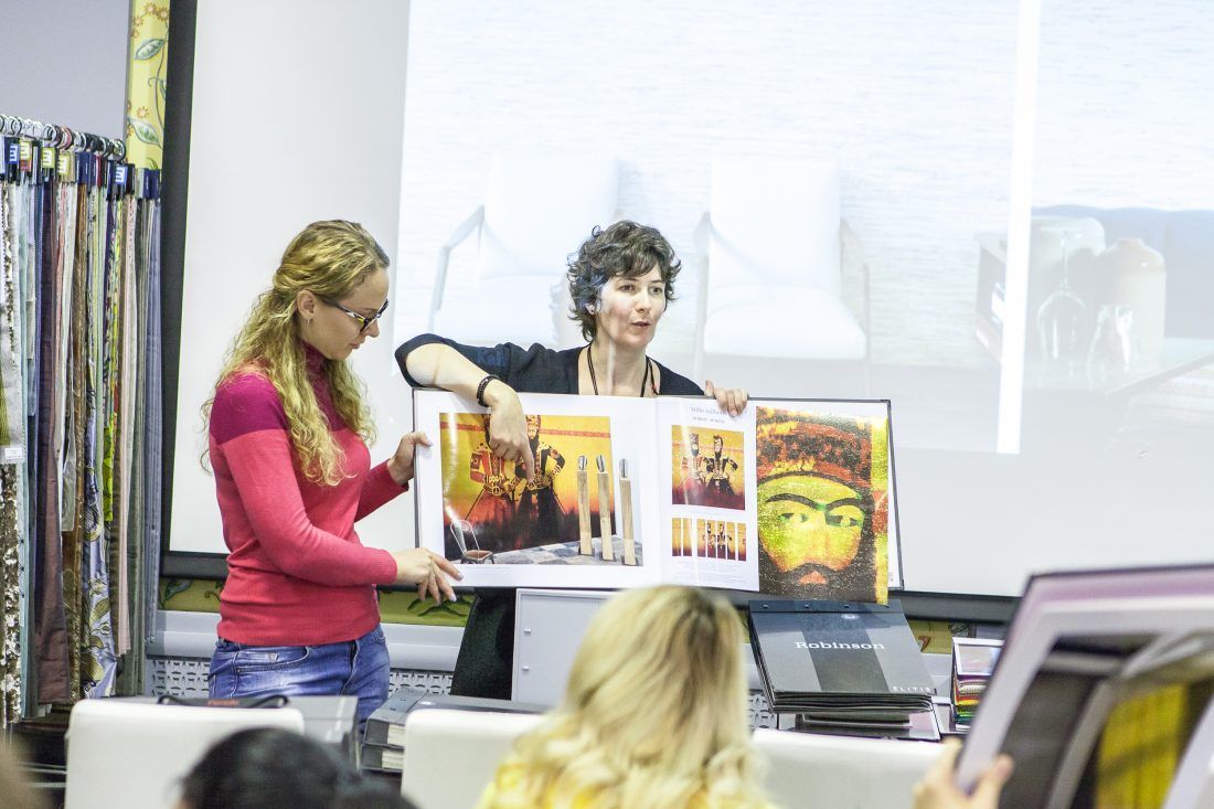 презентация французских обоев Elitis в Центре Дизайна Мануфактура 5 Ампир Декор