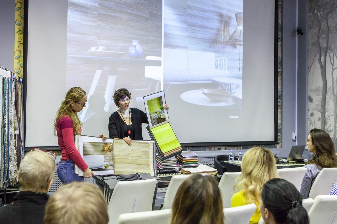 презентация французских обоев Elitis в Центре Дизайна Мануфактура 5 Ампир Декор