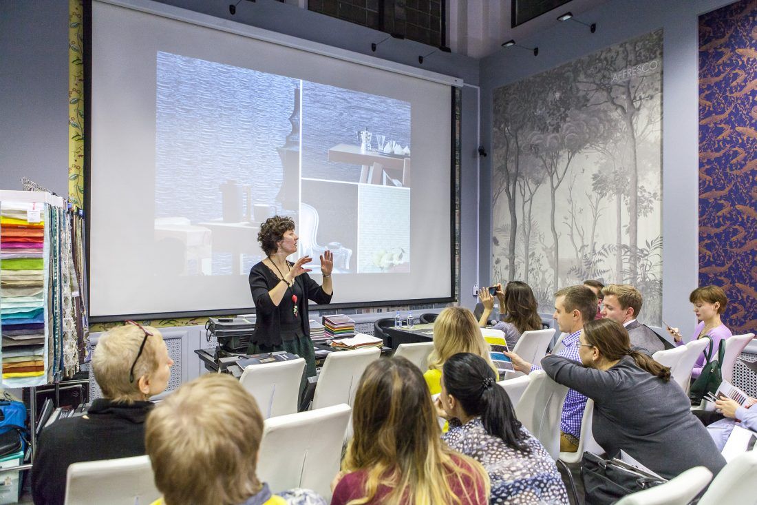 презентация французских обоев Elitis в Центре Дизайна Мануфактура 5 Ампир Декор