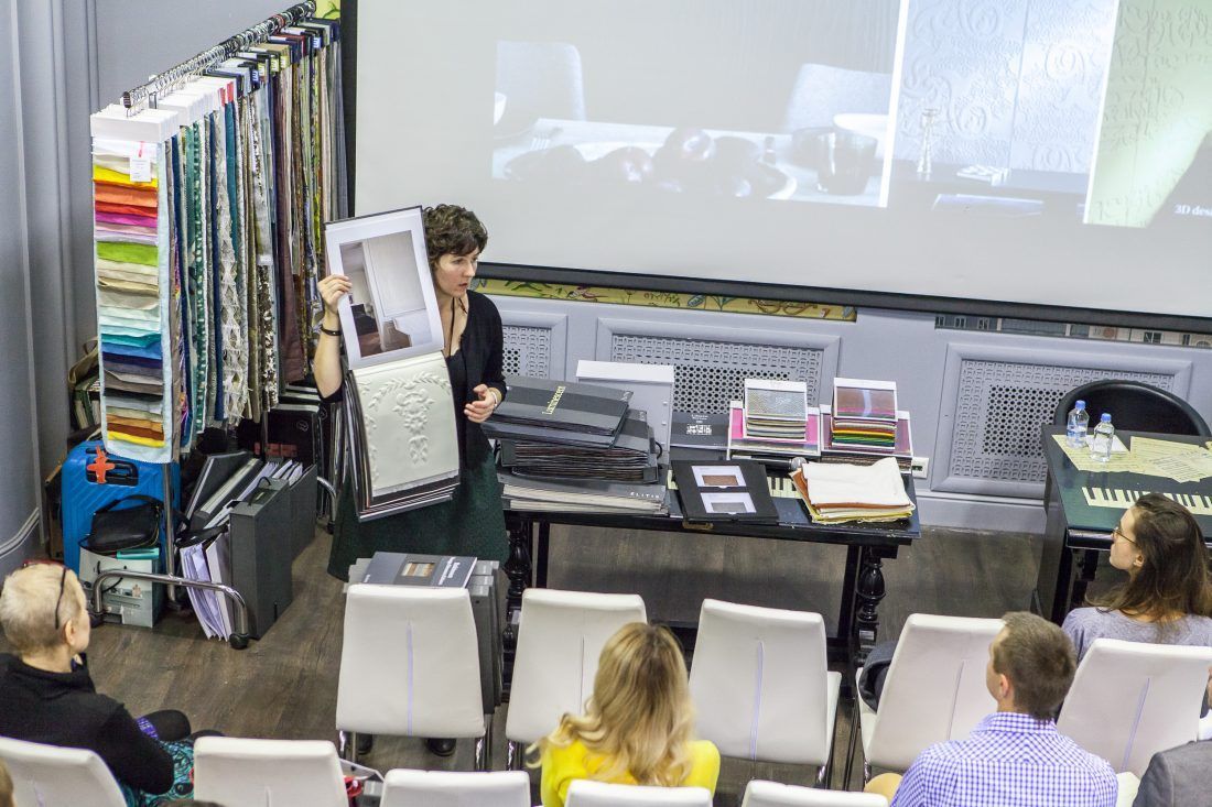презентация французских обоев Elitis в Центре Дизайна Мануфактура 5 Ампир Декор